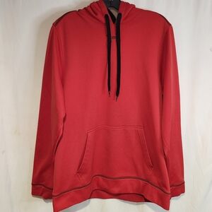Under Armour Red Men's Long Sleeve Size Large Logo Sweatshirt Hooded Hoodie